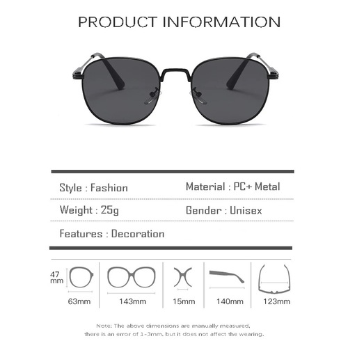 Black Rounded Sunglasses