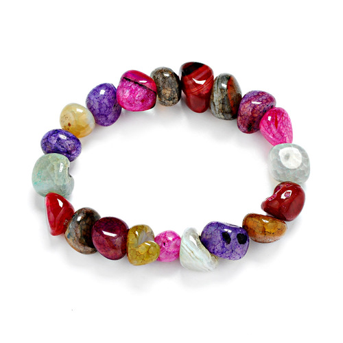 Irregular Colorful Agate Natural Stone Bracelet