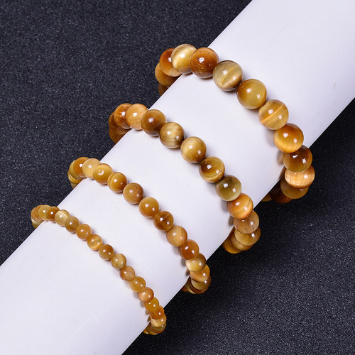 أساور أحجار كريمة حبة حجر طبيعي - 8mm