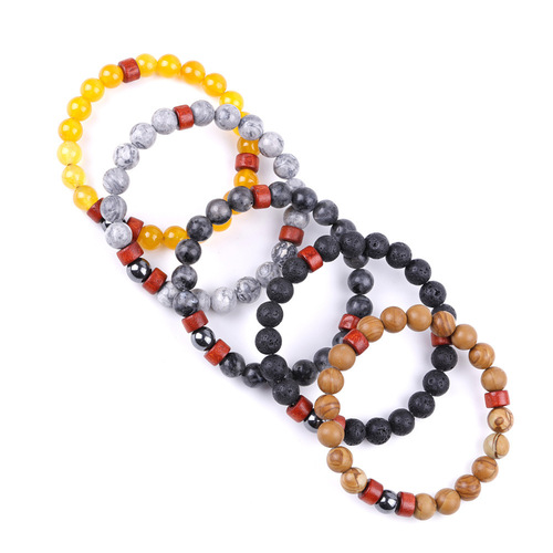Charm Natural Stone Bracelet - Grey Stone