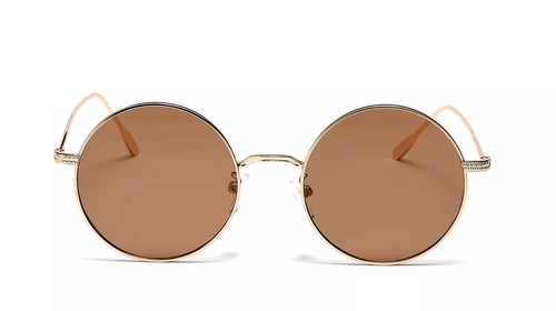 Metal round brown gold