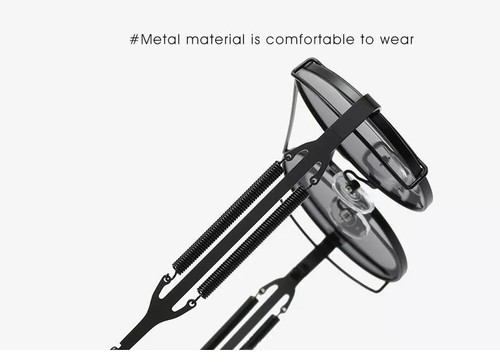 Black metal spring sunglasses