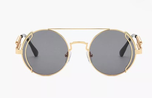 Black and gold metal sunglasses