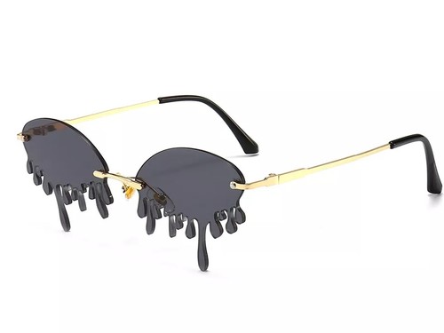 Melted black sunglasses