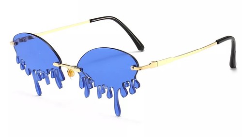 Melted blue sunglasses