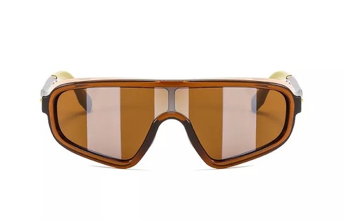 Retro brown mustard yellow sunglasses