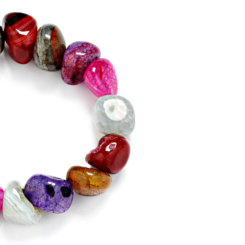 Irregular Colorful Agate Natural Stone Bracelet