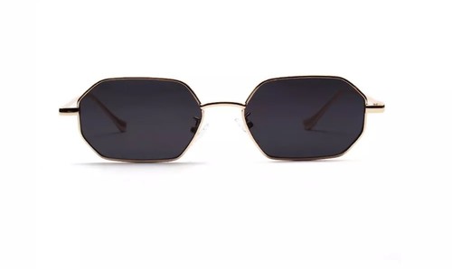 Platform black and gold sunglasses