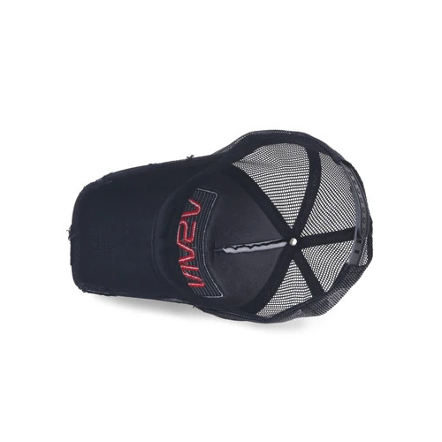 Black Ililily NASA Worm Logo Embroidery Baseball Cap Mesh Snap Back Trucker Hat