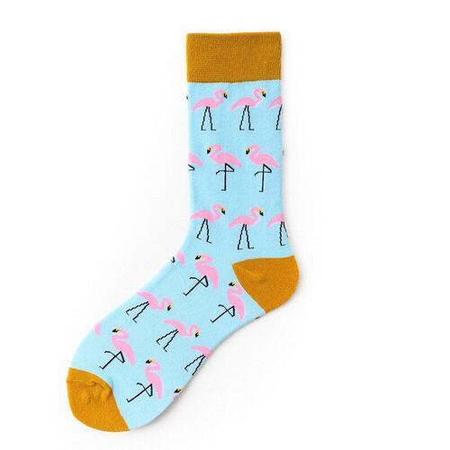 Flamingo Brown Border Socks