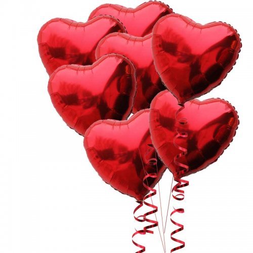 بالونة هيليوم قلب1 - One heart-shaped helium balloon