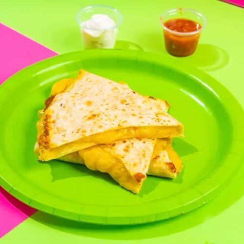 Cheese Quesadilla - Tortilla with Guacamole and Shredded Cheese