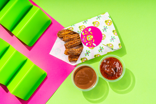 Churros - Home made Churros with the choices of chocolate salsa or strawberry n' cream(Warning : Contains Cinnamon Powder)