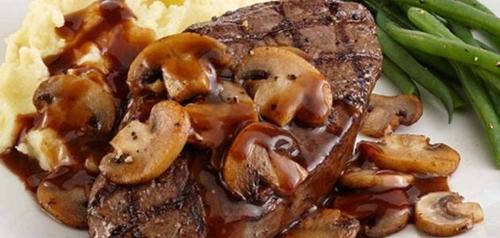 Steak with mushrooms - ستيك بالماشروم