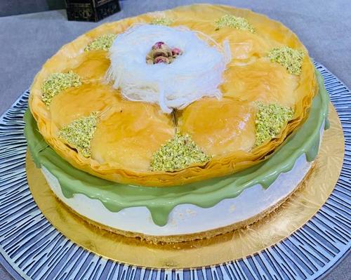 Cheesecake Pastachio with a flash - تشيز كيك البستاشيو بالجلاش