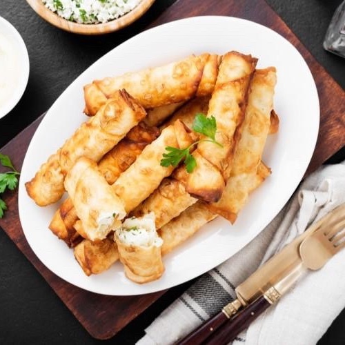 Spring Rolls with Cheddar Cheese - اسبرنج رولز بالجبن الشيدر