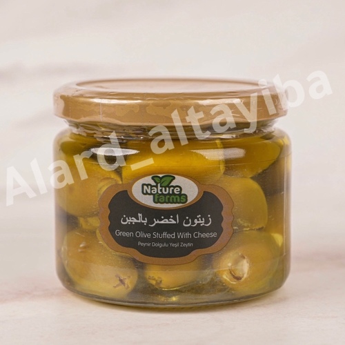 Green olives stuffed with Turkish cheese