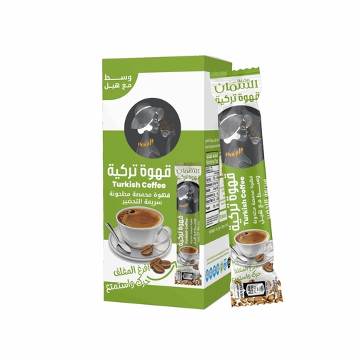 تمام يزن 👌، هي الصيغة الجاهزة للموقع:بالعربي:قهوة تركية وسط بالهيل السمان – 10 مغلفاتبالإنجليزي:Al S - Discover the magic of Turkish coffee with its traditional character and high quality from Al Saman Food Industries.
Carefully roasted and finely ground to deliver a rich flavor and authentic foam, ready in moments to take you on a journey of calm and deep taste.