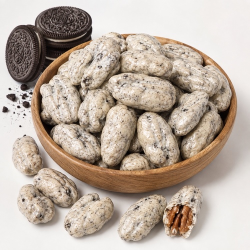 Oreo-Covered Pecan Dragee