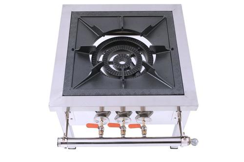 Volcano Stove 3Burners - -Size : Length 55 cm --- width 55cm --- Height 45 cm --  Weight 22kg -Stainless steel body + cast metal