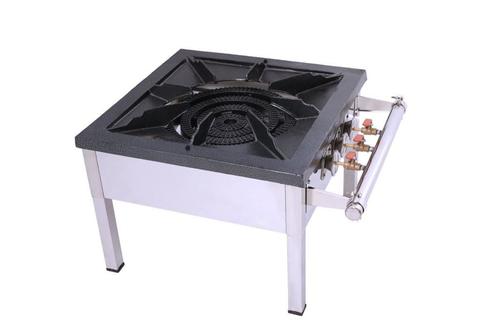 Volcano Stove 4 Burners - Size : length 60cm --- width 60 cm --- height 45 cm ---  weight 29kg  -full stainless steel + cast metal