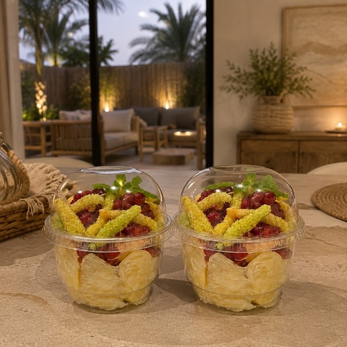 Set of 2 cups fruits