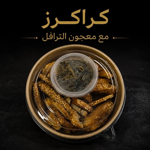crackers with  truffle Dips