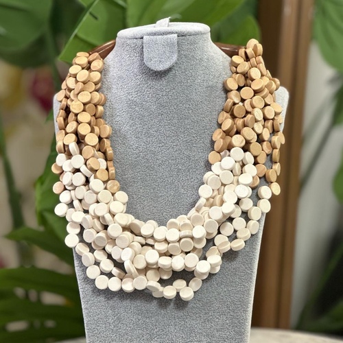 Beige & White