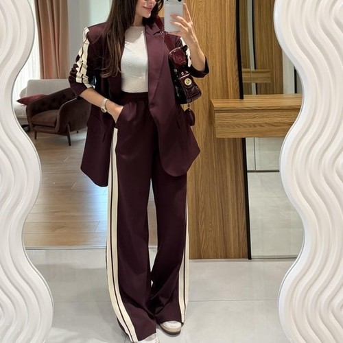 Burgundy Chic Suit