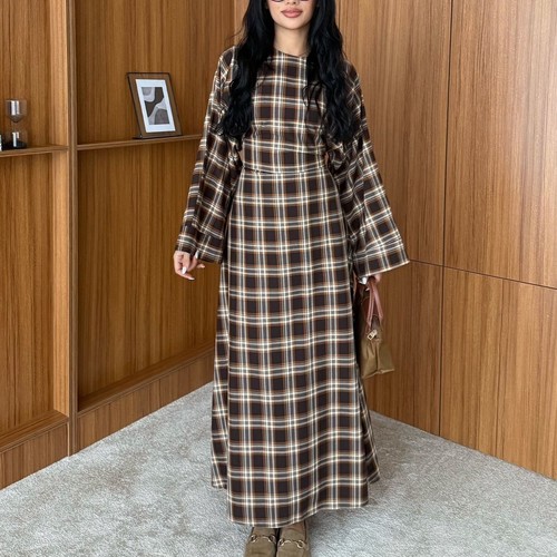 Modest Plaid Dress