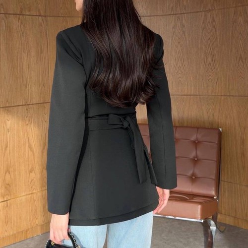 Two pieces Fitted black Blazer