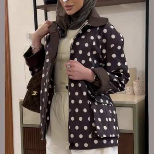 Brown Polka Dot Jacket