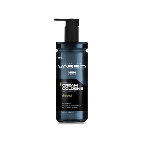 كريم بعد الحلاقة مو كولونيا - Vasso Aftershave Cream Cologne لبشرتك المتهيجة الرعاية التي تحتاجها. يمنحك العطر المصنوع خصيصًا شعورًا بالانتعاش طوال اليوم. الاستخدام: 1- ضع المنتج في يدك وافرك يديك معًا برفق لاستحلاب المنتج