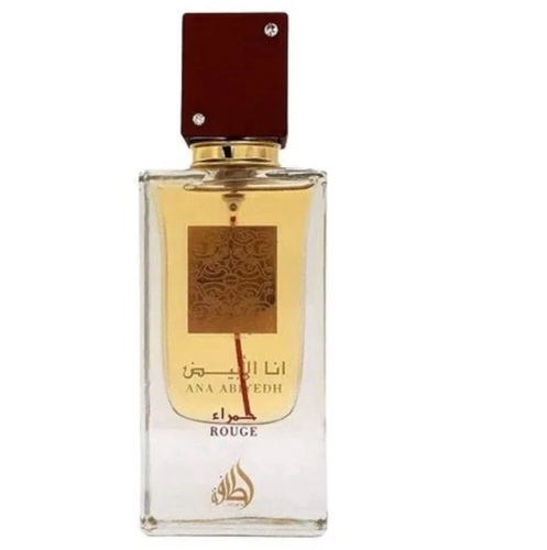 أنا الأبيض الحمراء العقيق - تركيبة العطر ، مقدمة الكمثري, البارغموت, كمبوت, الجريب فروت و الخزامي; قلب العطر الحبهان, الكزبرة و زهور إبره الراعي; قاعدة العطر تتكون من نجيل الهند, جلد طبيعي – جلد الظباء, دهن العنبر وAmberwood ، حجم العبوة : 100 ملي ثبات وفواحن يدوم 48 ساعة يستخدم للجنسين