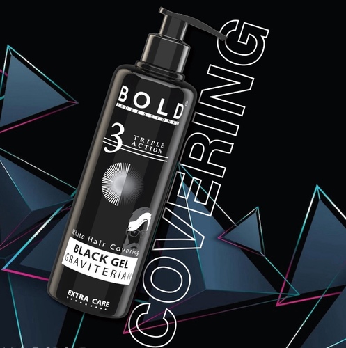 Color Wax - BOLD BLACK GEL 250ml - Black gel revitalizes dull hair and gives an intense touch of color to white hair while giving your style maximum hold, resists to moisture and sweating.