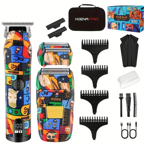 Professional Hair Clipper Set USB Rechargeable