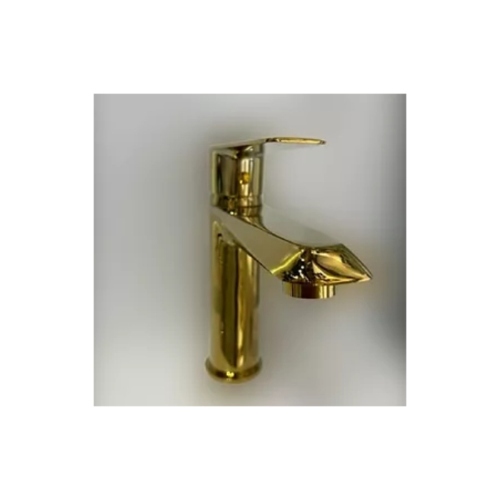 Italian-Made Golden Vertical Washbasin Mixer - Wash basin mixer  vertical gold color  Italian made