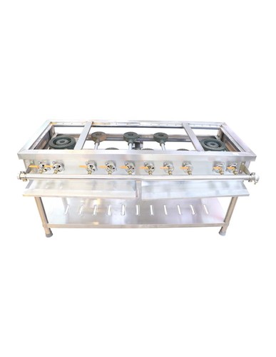 Gas cooker 2 large eye +6 small eye 1550×600×130×800 m - Gas cooker 2 large eye +6 small eye 1550×600×130×800 m