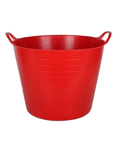 Red plastic bucket 26 liters Spanish - Red plastic bucket 26 liters Spanish