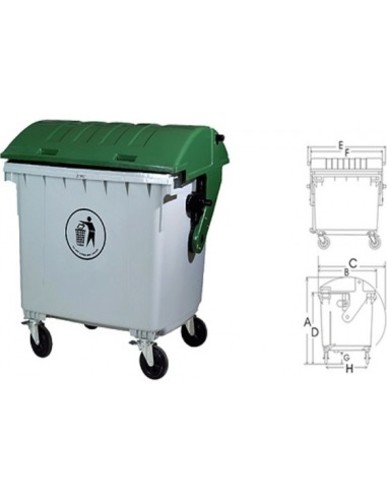 Jumbo trash dram with 1100-liter green calf CHN-ZTL-1100A-1 - Jumbo trash dram with 1100-liter green calf CHN-ZTL-1100A-1