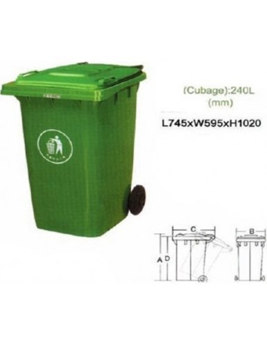 Garbage dram with 240-liter green calf CHN-ZTL-240A-5 - Garbage dram with 240-liter green calf CHN-ZTL-240A-5