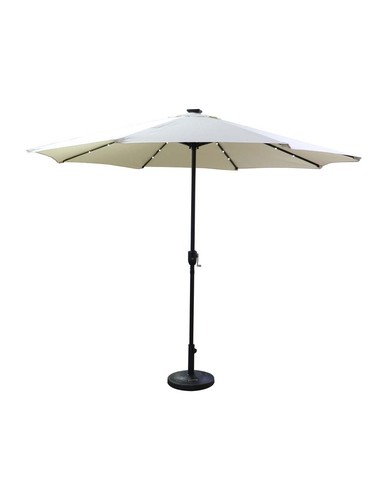 Folding garden umbrella lighted without a 3-meter solar base - Folding garden umbrella lighted without a 3-meter solar base