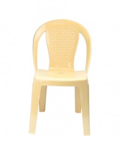 Plastic chair without colored braided back implants - Plastic chair without colored braided back implants