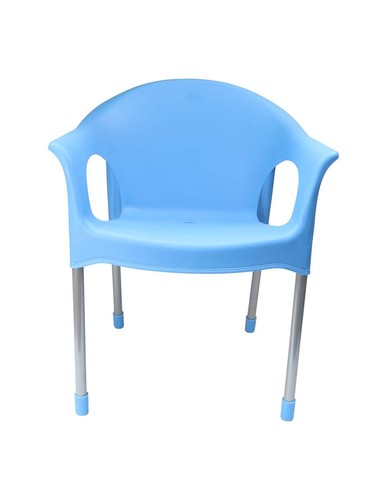 Jas colored iron legs plastic chair - Jas colored iron legs plastic chair