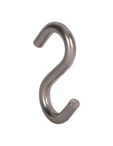 Hook Letter S Stenselsteel 6×8ml CHN - Hook Letter S Stenselsteel 6×8ml CHN