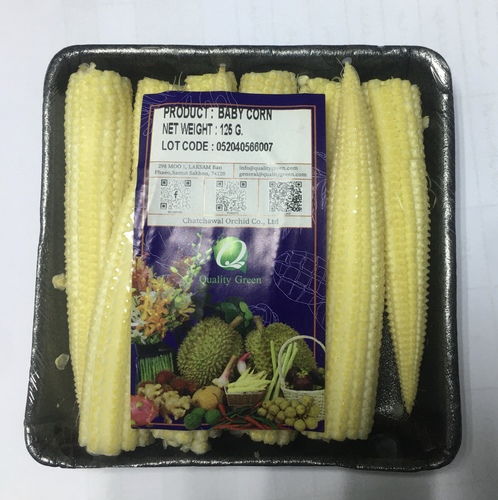 PRODUCT BABY CORN 1 PACKET NET WEIGHT 125