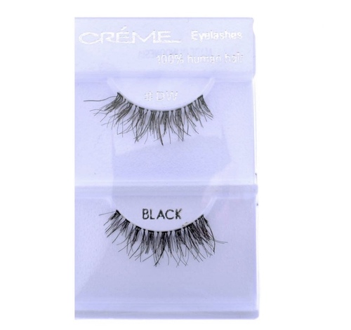 Crème 100% Human Hair Natural False Eyelash Extensions #DW