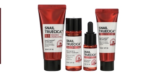 SOME BY MI] Snail Truecica Miracle Repair Starter Kit (Gel Cleanser 30ml+Toner 30ml+Serum 10ml+Cream