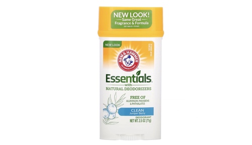 ‏ARM & HAMMER Essentials Solid Deodorant, Clean(Juniper Berry