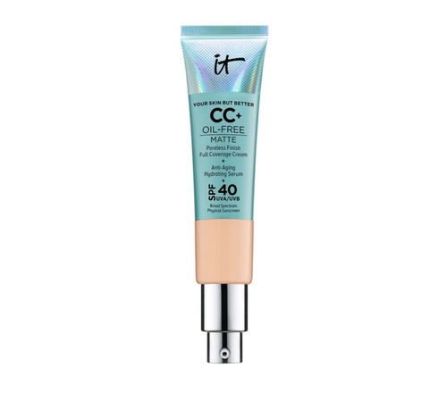 IT Cosmetics Full Coverage Oil-Free Matte CC Cream SPF 40 with Luxe Brush